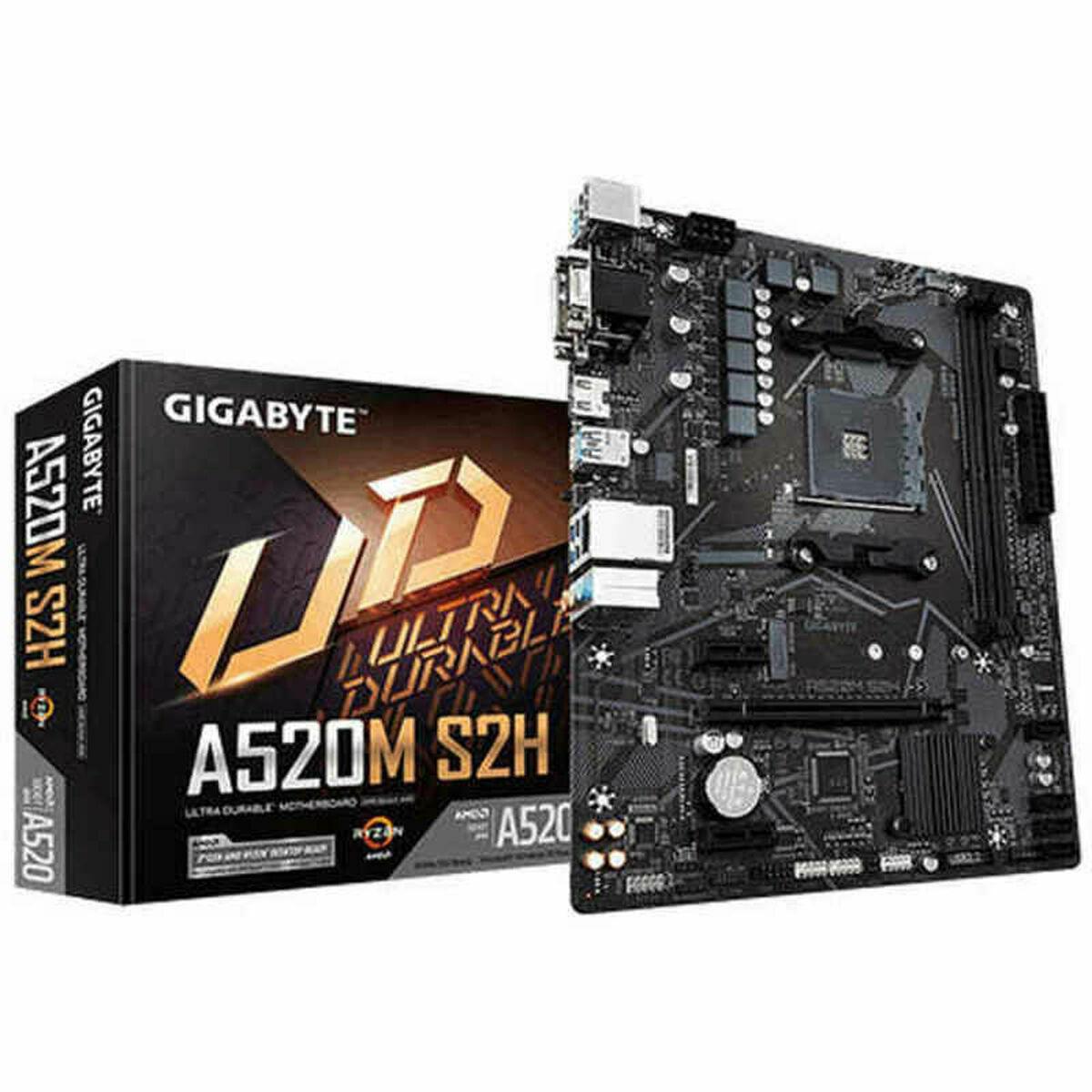 Emaga Motherboard Gigabyte A520M S2H mATX AM4     AMD A520 AMD AM4
