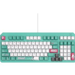 ASUS TUF Gaming K3 Gen II Hatsune Miku Edition toetsenbord Gamen USB Muntkleur, Wit