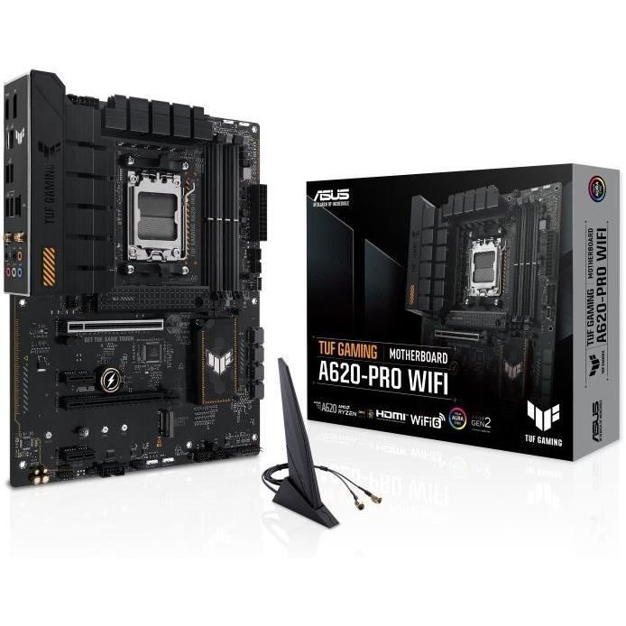 Egenta Carte mère - ASUS - TUF GAMING A620-PRO WIFI - AMD A620 - Emplacement AM5 ATX