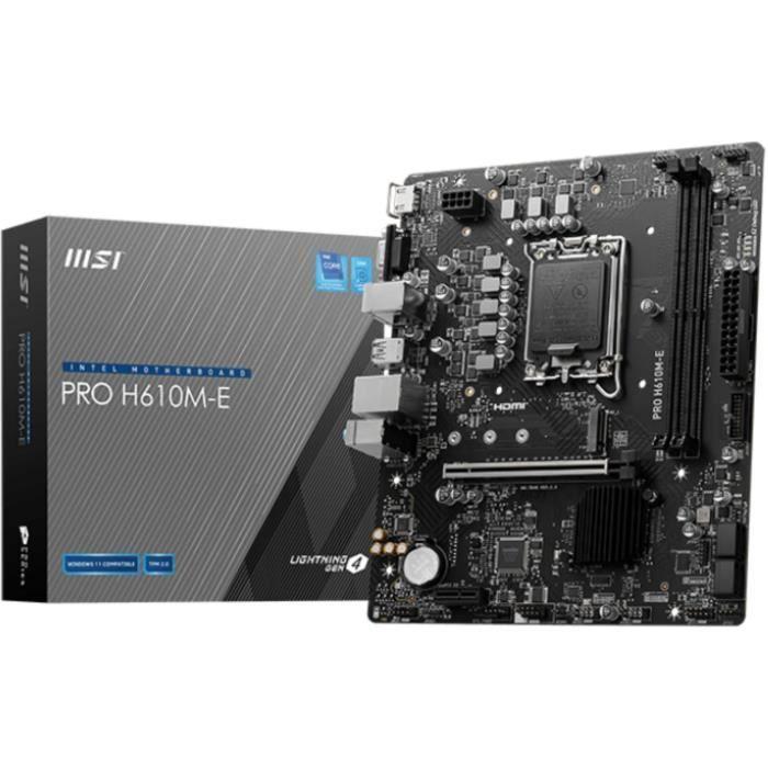 Egenta Carte mère - MSI - PRO H610M-E Intel H610 LGA 1700 micro ATX