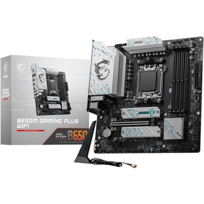 Egenta Carte mère - MSI - B650M GAMING PLUS WIFI Emplacement AM5 micro ATX