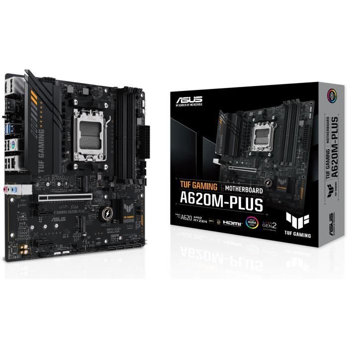 Egenta Carte mère - ASUS - TUF GAMING A620M-PLUS - AMD A620 - Emplacement AM5 micro ATX
