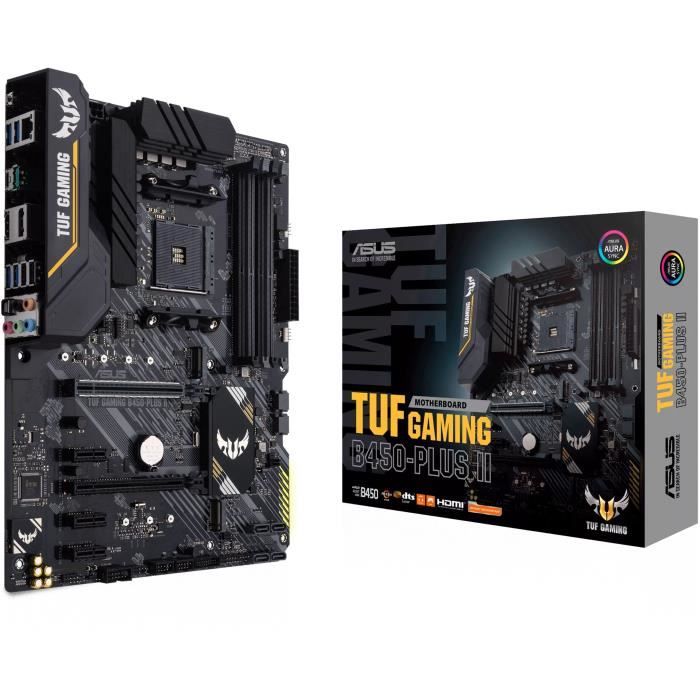 Egenta Carte mère - ASUS - TUF GAMING B450-PLUS II - AMD B450 - Emplacement AM4 ATX