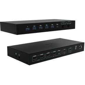 I-TEC USB-C KVM Dock PRO for Three Hosts, Dual Video, with 2x Power Delivery, max 92W