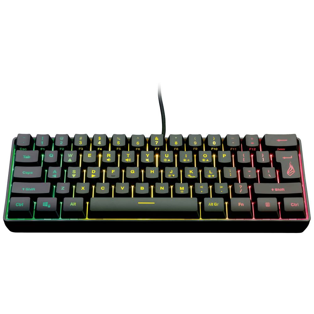 Surefire Gaming KingPin X1 Gaming-toetsenbord Kabelgebonden, USB QWERTY, US-Engels Zwart Verlicht, Multimediatoetsen