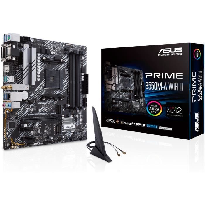 TECHSALES Carte mère - ASUS - PRIME B550M-A WIFI II - AMD B550 - Emplacement AM4 micro ATX