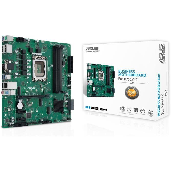 Egenta Carte mère - ASUS - PRO B760M-C-CSM - Intel B760 LGA 1700 micro ATX