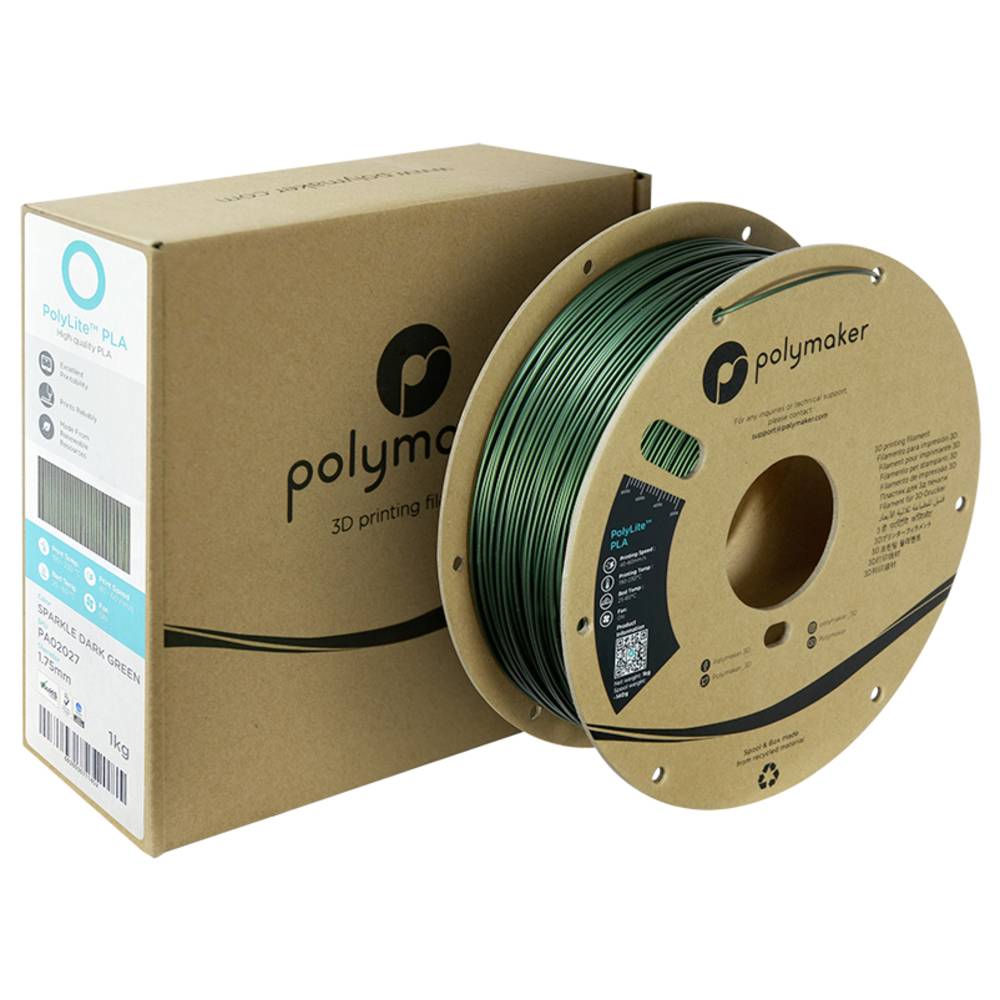 Polymaker PA02027 Filament PLA kunststof 1.75 mm 1000 g Donkergroen, Groen PolyLite™ 1 stuk(s)