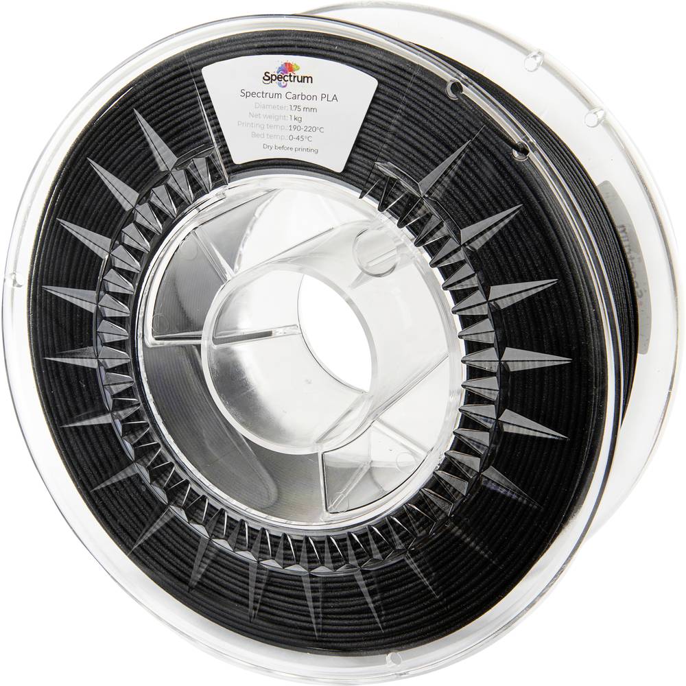 Spectrum Filaments 80466 PLA Carbon Filament PLA-CF Koolstofvezelversterkt, Mat 1.75 mm 1000 g Zwart 1 stuk(s)