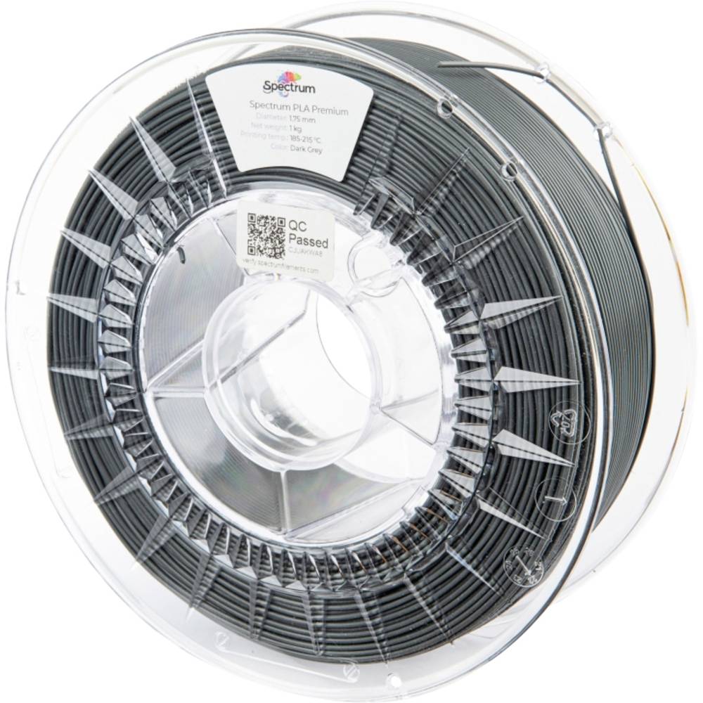 Spectrum Filaments 80045 PLA Premium Filament PLA kunststof 1.75 mm 1000 g Dark grey, Donkergrijs, Grijs 1 stuk(s)