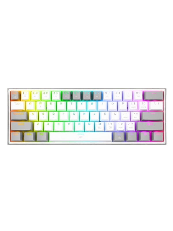 REDRAGON K617-RGB Fizz RGB White/Grey keyboard - Gaming toetsenbord - Engels (VS) - Wit