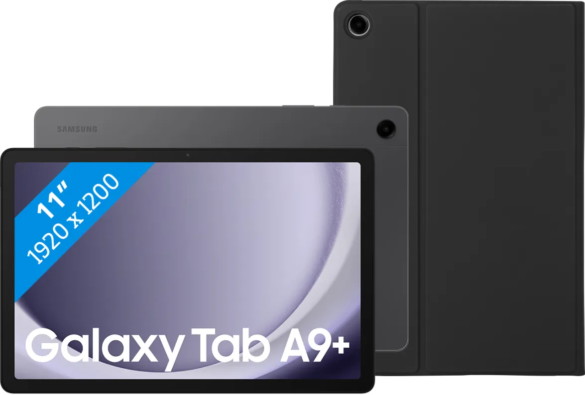 Samsung Galaxy Tab A9 Plus 11 inch 6GB/128GB Wifi Grijs + Book Case Zwart