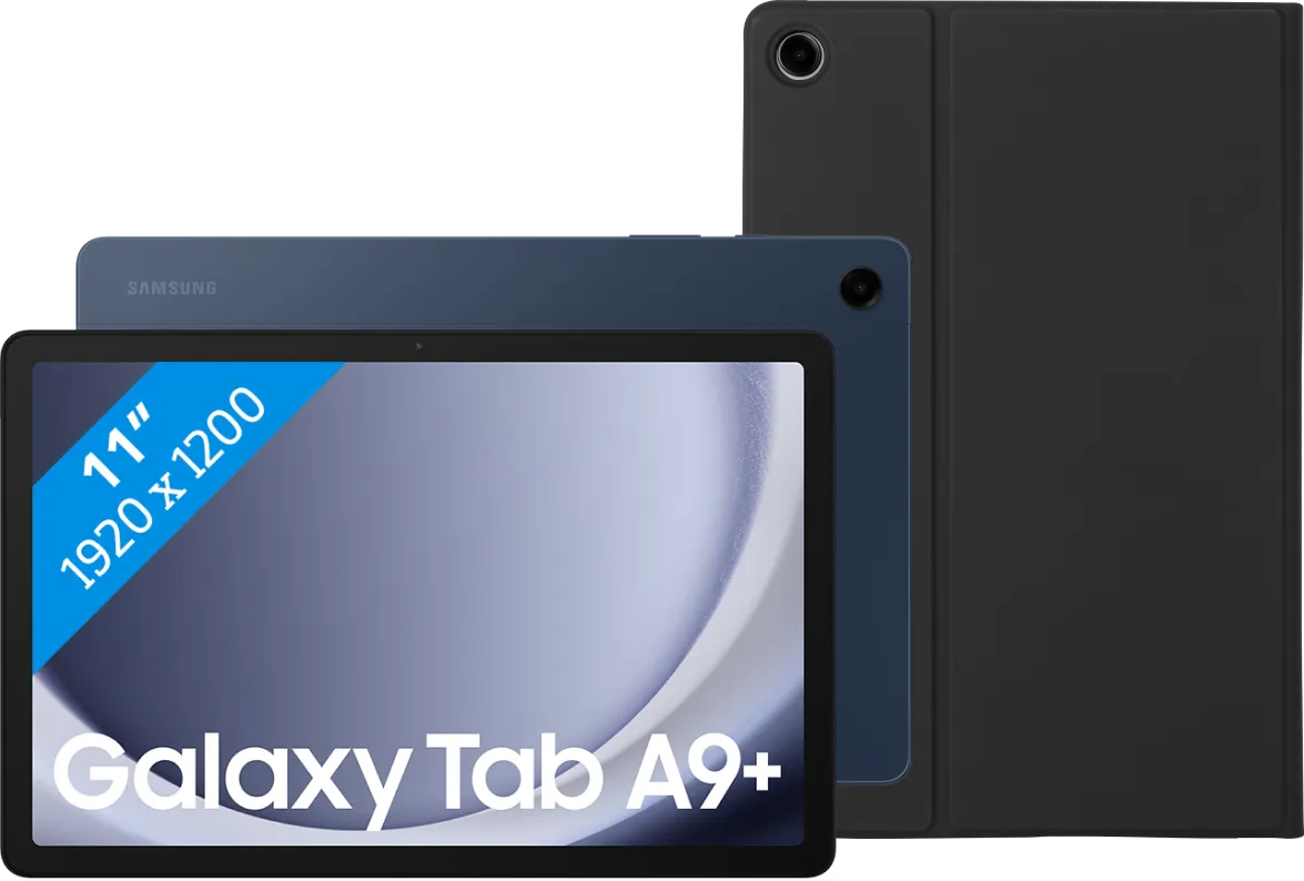 Samsung Galaxy Tab A9 Plus 11 inch 6GB/128GB Wifi Blauw + Book Case Zwart