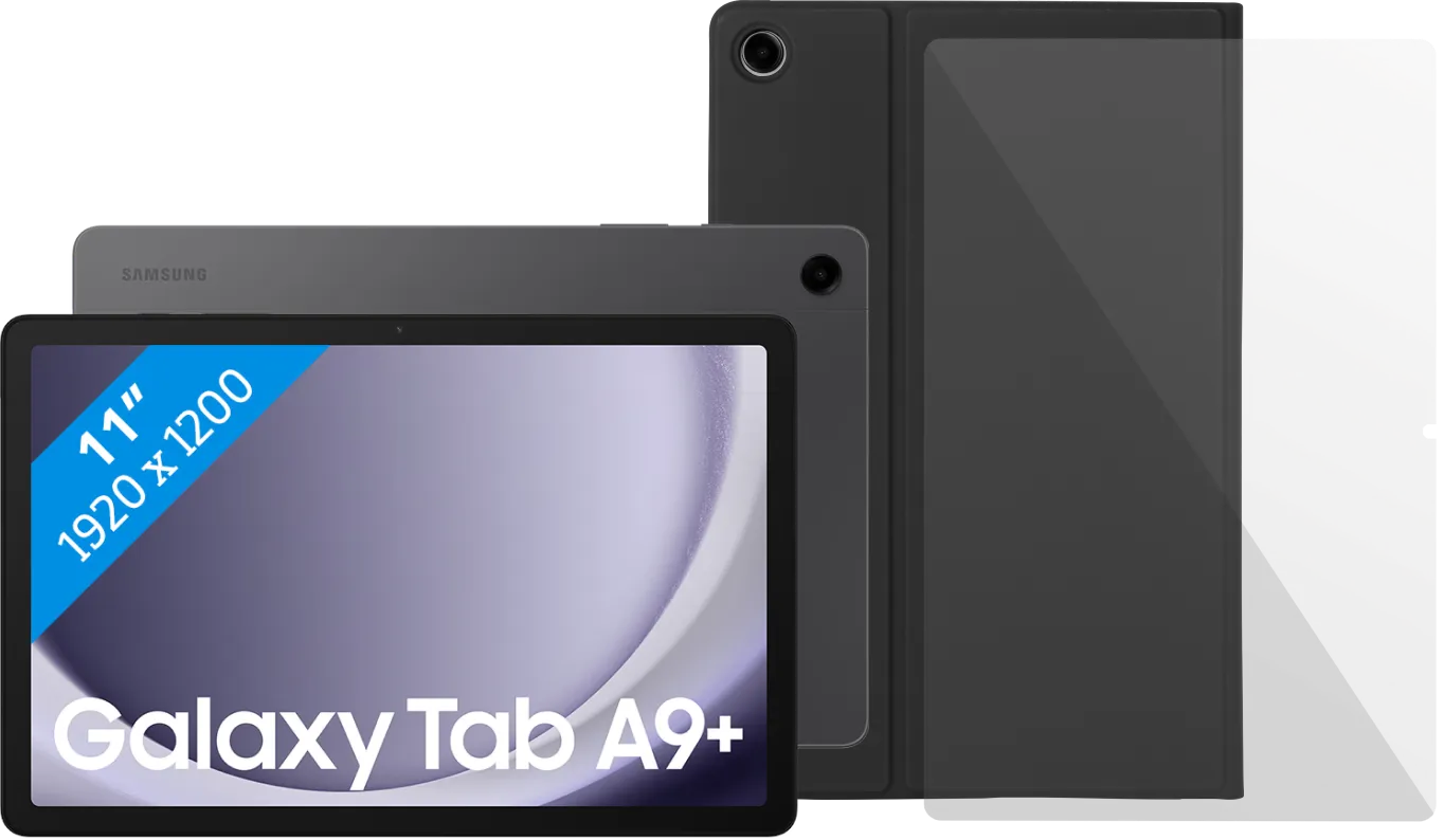 Samsung Galaxy Tab A9 Plus 11 inch 8GB/256GB Wifi en 5G Grijs + Beschermpakket