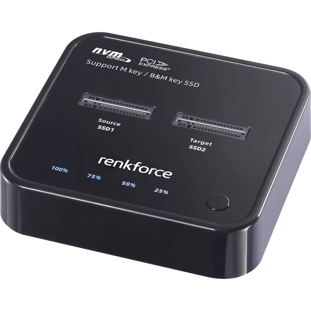Renkforce RF-TPCD-300 1-voudig Harde schijf-kopieerstation M.2 PCIe NVMe, USB-C