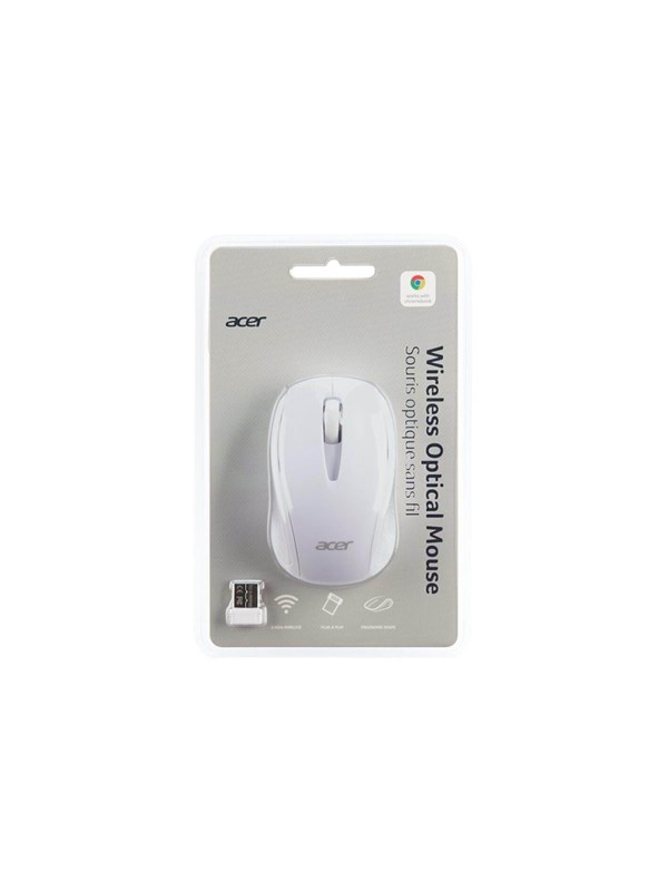 Acer AMR800 - mouse - 2.4 GHz - white - Muis - Optisch - 3 knoppen - Wit