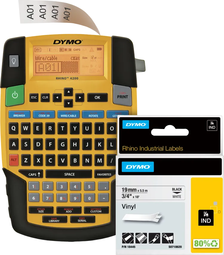 Dymo Rhino 4200 Labelprinter Qwerty + 1 extra label