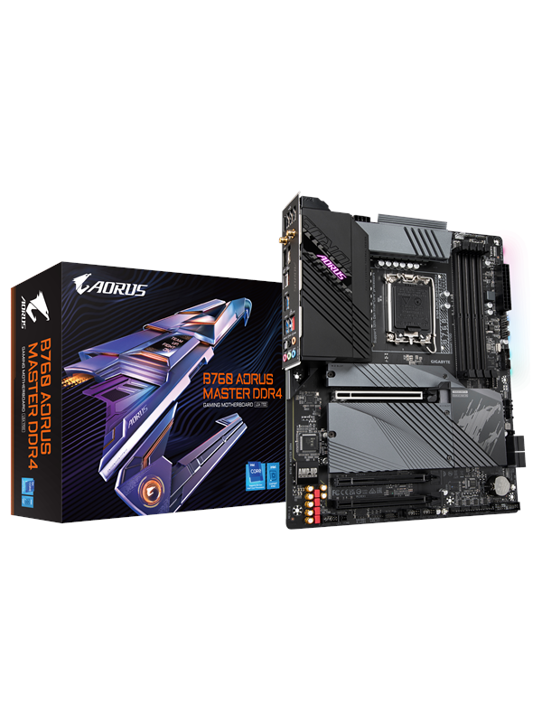 Gigabyte B760 AORUS MASTER DDR4 Moederbord - Intel B760 - Intel LGA1700 socket - DDR4 RAM - ATX