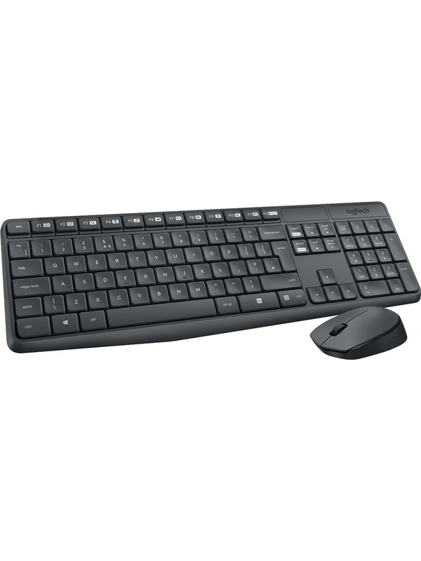 Logitech MK235 Wireless Combo - RU - Keyboard and mouse set - Russisch - Zwart