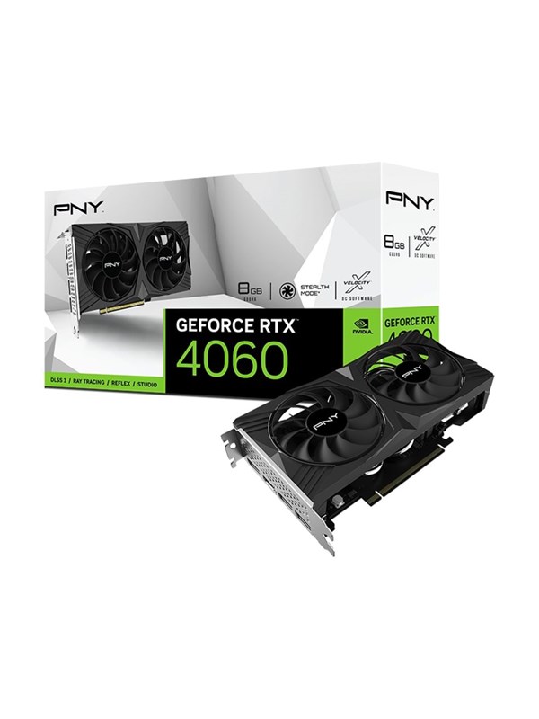 Pny GeForce RTX 4060 Verto Dual Fan - 8GB GDDR6 RAM - Grafische kaarten