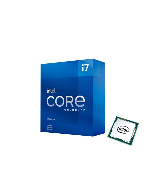 Intel Core i7-11700KF Rocket Lake CPU - 8 kernen - 3.6 GHz -  LGA1200 -  Boxed (zonder koeler)