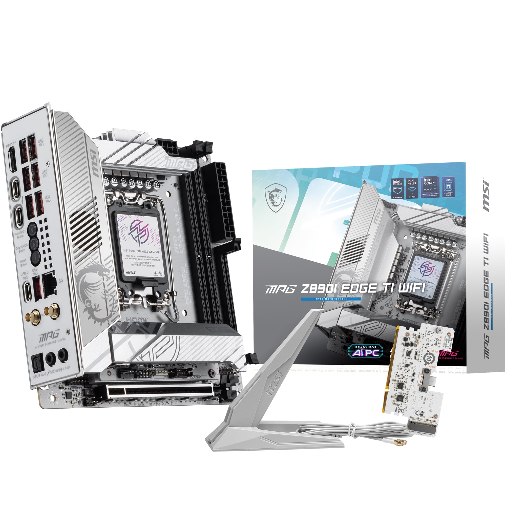 MSI MPG Z890I EDGE TI WIFI Intel Z890 Chipset Moederbord MB6620 Mini-ITX