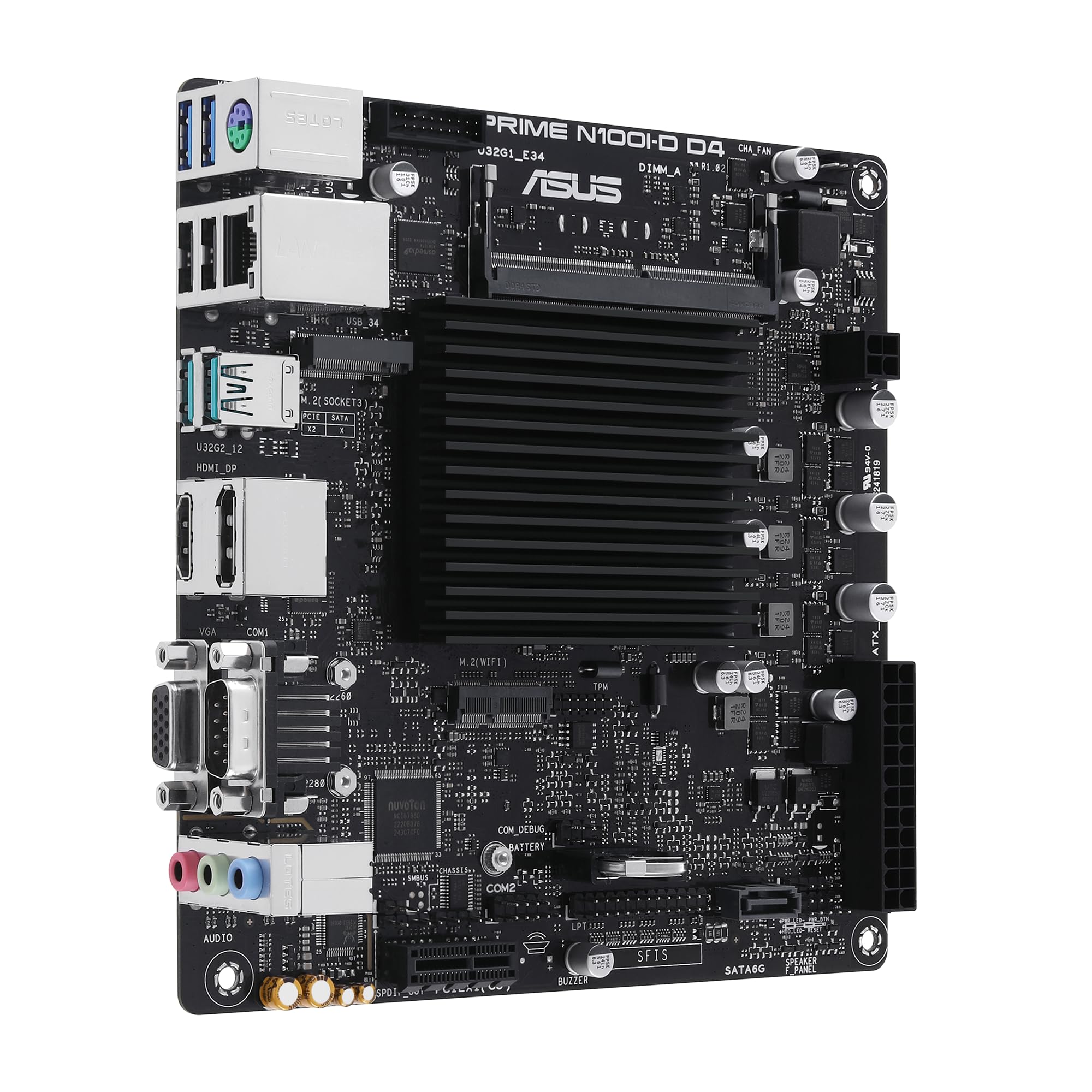 Nippon-Mart ASUS PRIME Onboard Intel Processor N100 CPU Compatibel DDR4 Geautoriseerde distributeur Product N100I-D D4-CSM Mini-ITX Moederbord/Binnenlands zwart