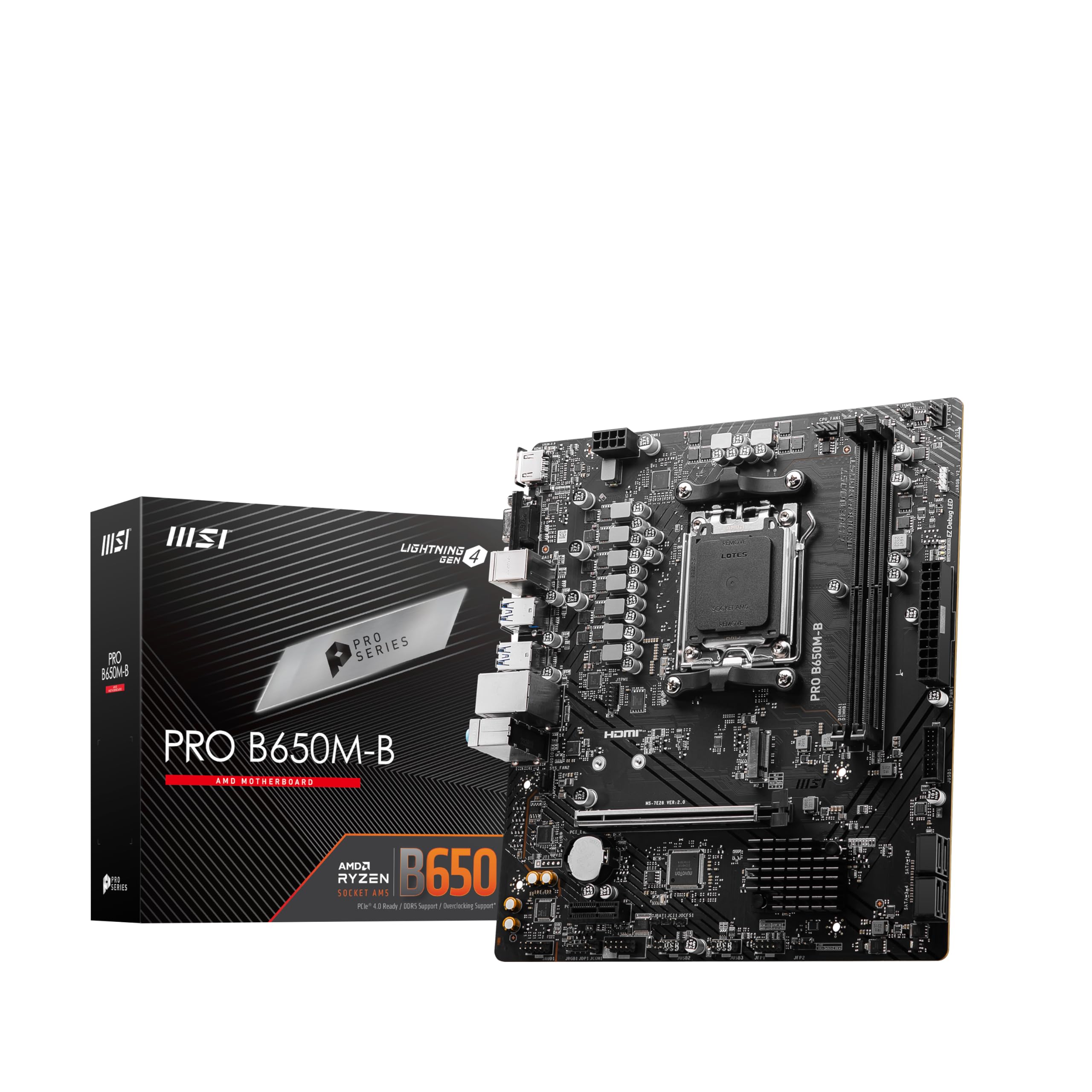 Kayomart MSI PRO AMD Ryzen-serie compatibel Socket AM5 DDR5-moederbord PRO MB6566 B650M-B 9000/8000/7000 Micro-ATX B650M-B