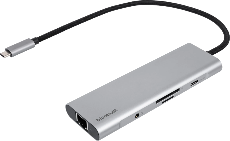 BlueBuilt 8-in-1 Docking Station met Usb C Zilver