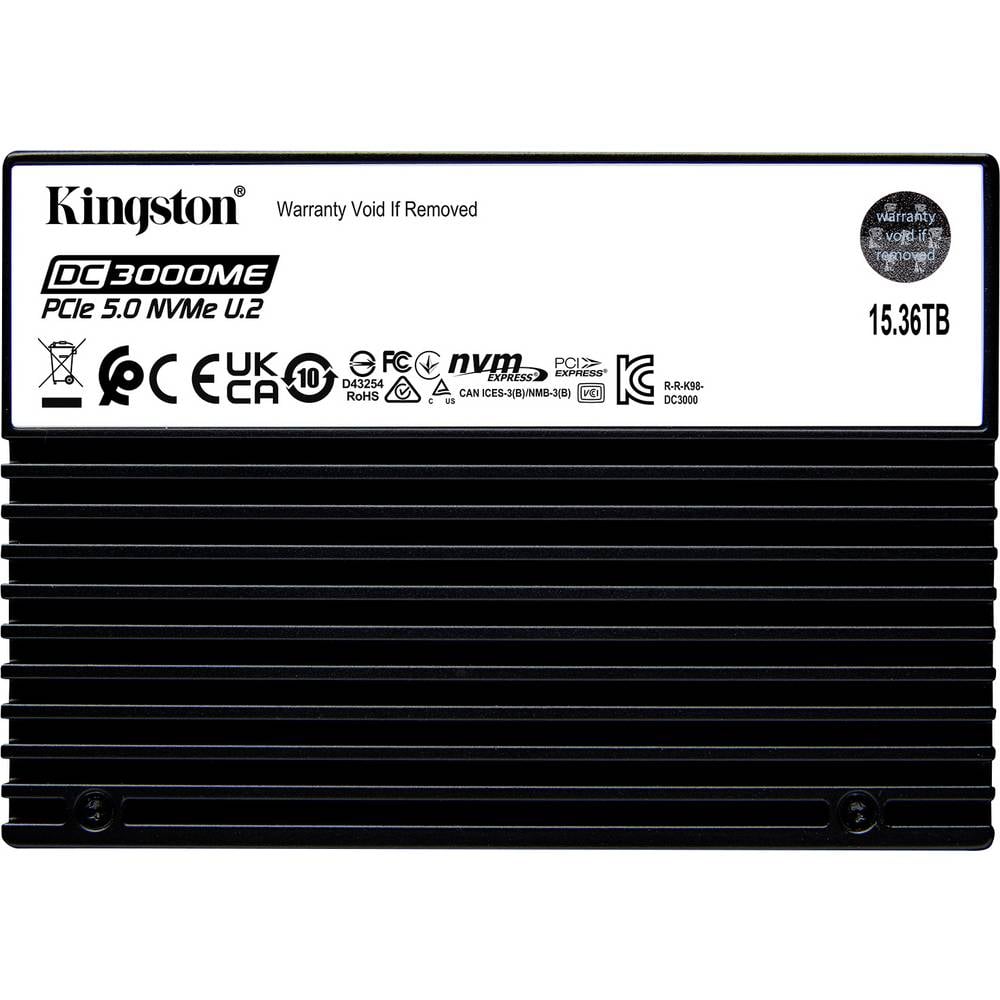 Kingston Enterprise 15.4 TB NVMe/PCIe U.2 SSD harde schijf (2.5 inch) PCI-Express SEDC3000ME/15T3