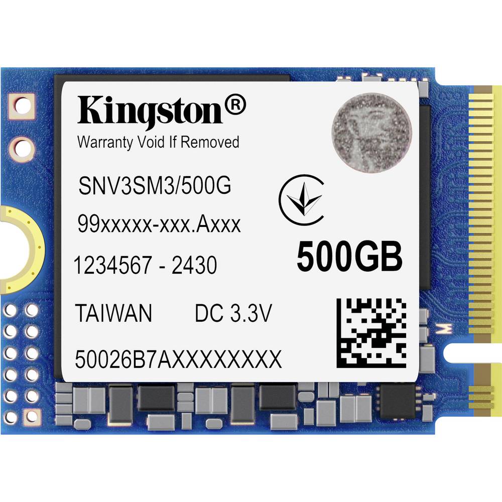 Kingston 500 GB NVMe/PCIe M.2 SSD 2230 harde schijf PCI-Express SNV3SM3/500G