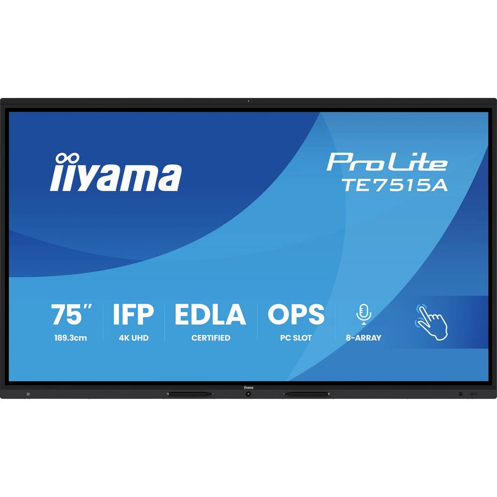 Iiyama ProLite Digital Signage display Energielabel: G (A - G) 189.3 cm 75 inch 3840 x 2160 Pixel
