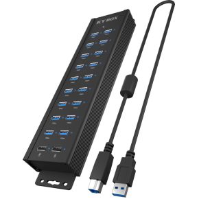 ICY BOX IB-HUB1720-U3 Zwart