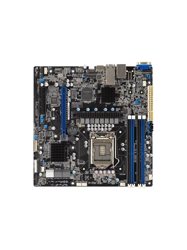 Asus P12R-M/10G-2T Moederbord - Intel C252 - Intel LGA1200 socket - DDR4 RAM - Micro-ATX