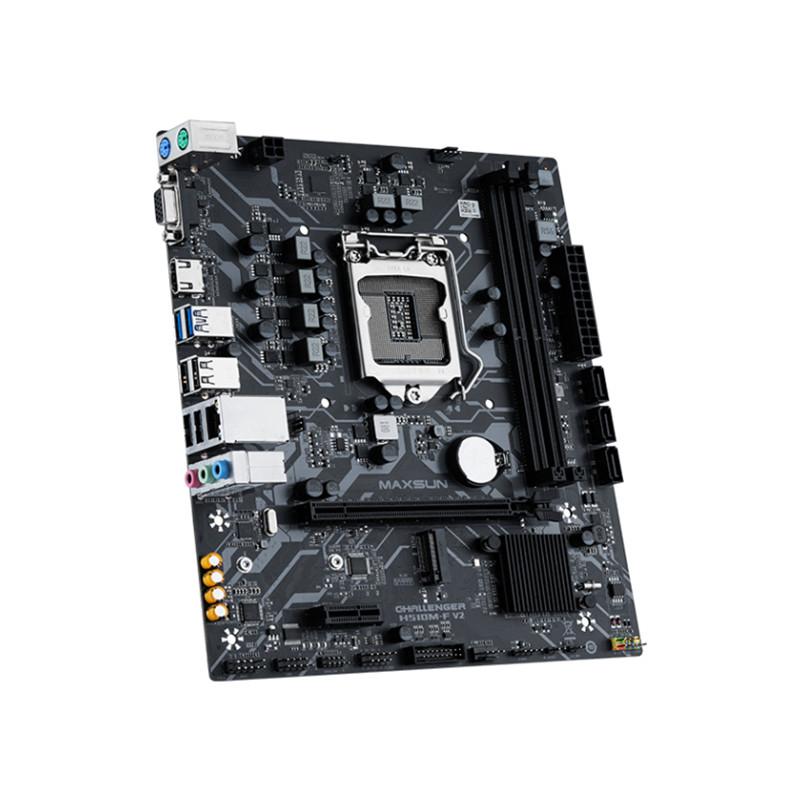 Maxsun Volledige Nieuwe Moederbord Challenger H510M-F USB3.1 LGA1200 M-ATX SATA3 PCI-E NVME Ondersteuning intel 10 11 Core Dual channel DDR4 grijze kleur