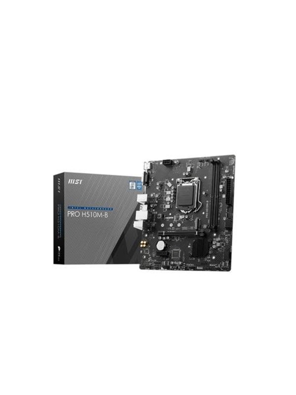 MSI PRO H510M-B Moederbord - Intel H510 - Intel LGA1200 socket - DDR4 RAM - Micro-ATX