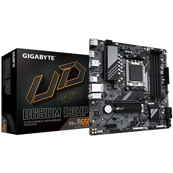 TECHSALES Carte mère - GIGABYTE - B650M D3HP - Socket AM5 - DDR5 jusqu'à 7600 MHz - 2.5 GbE LAN