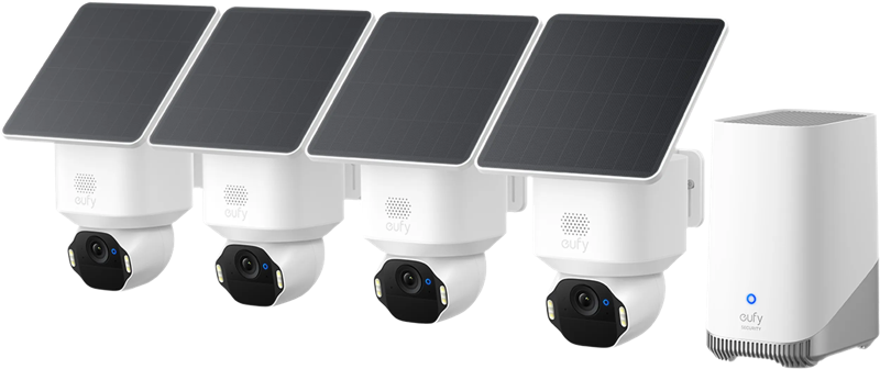 Eufy SoloCam E42 4-Pack + HomeBase 3