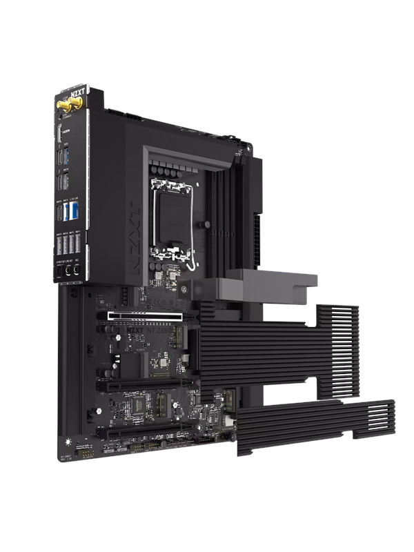 Nzxt N7 Z890 Black Moederbord - Intel Z890 - Intel LGA1851 socket - DDR5 RAM - ATX