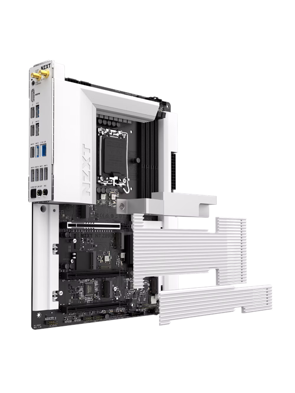 Nzxt N7 Z890 White Moederbord - Intel Z890 - Intel LGA1851 socket - DDR5 RAM - ATX