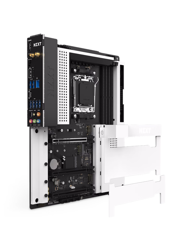 Nzxt N7 B650E Wit Moederbord - AMD B650 - AMD AM5 socket - DDR5 RAM - ATX