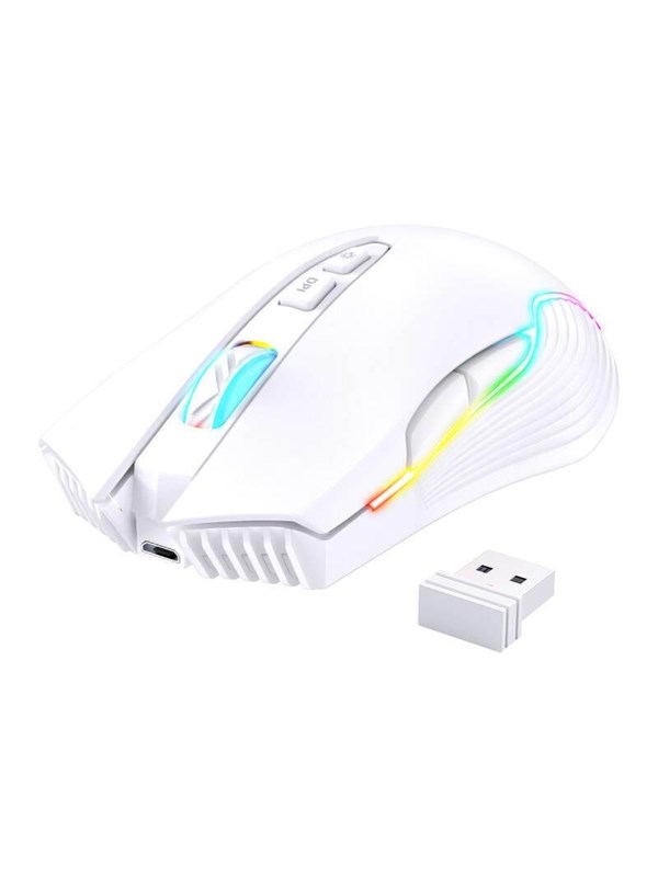 ONIKUMA CW905 Wireless - Gaming muis - Optisch - 7 knoppen - Wit met RGB-licht