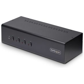 Startech .com 4-Port Dual-Monitor DisplayPort KVM Switch, 4K 60Hz, 2x USB 5Gbps Hub Ports, 2x USB 2.0