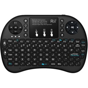 Rii i8+ Mini toetsenbord Draadloos Zwart