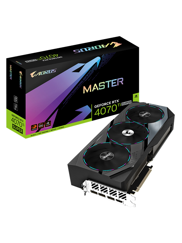 Gigabyte GeForce RTX 4070 Ti SUPER AORUS Master - 16GB GDDR6X RAM - Grafische kaarten