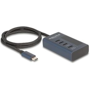 DeLock 64189 interface hub USB 3.2 Gen 1 (3.1 Gen 1) Type-C 10000 Mbit/s Blauw