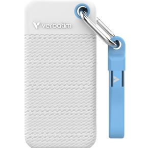 Verbatim Pocket SSD - Zomereditie Wit met 2 rubberen hoezen (wit & lichtblauw) - 2TB