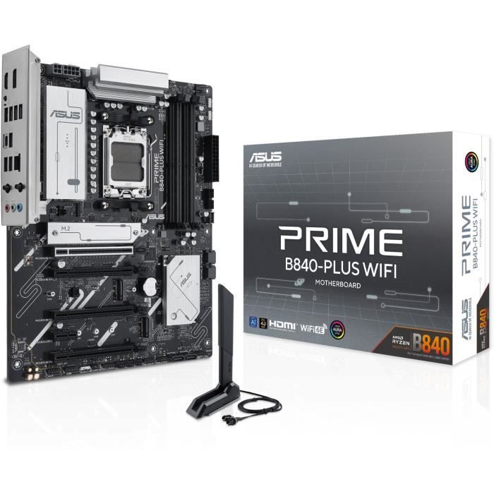 BINTI COMMERCE Carte mère - ASUS - PRIME B840-PLUS WIFI - AMD B840 - Emplacement AM5 ATX