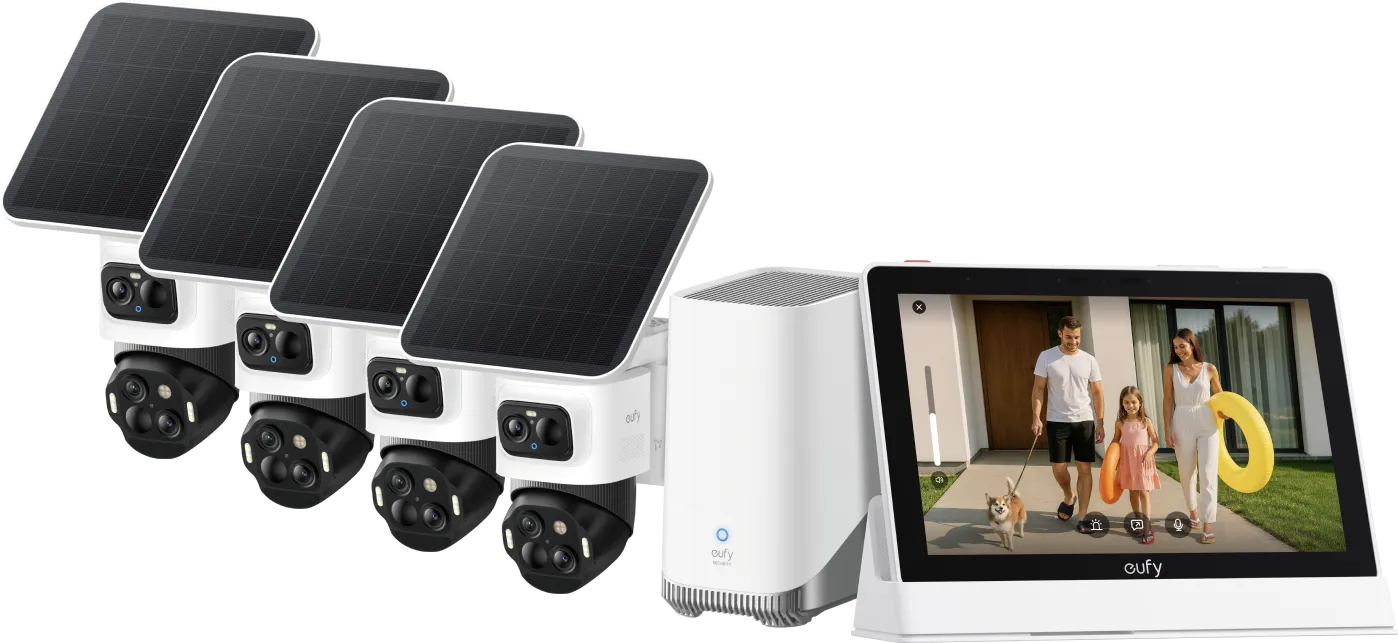 Eufy Cam S4 4-Pack + HomeBase 3 + Smart Display E10