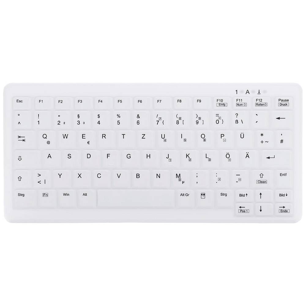 Active Key AK-C4110F-FUS-W/GE Hygiënische muis Draadloos, Radiografisch QWERTZ, Duits Wit